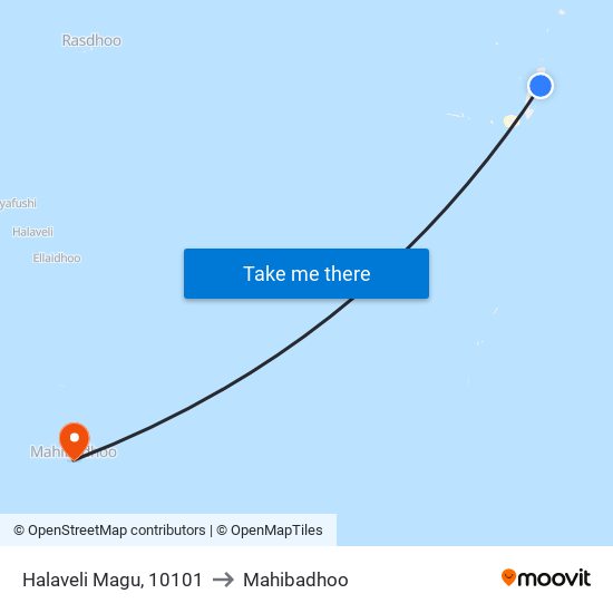 Halaveli Magu, 10101 to Mahibadhoo map