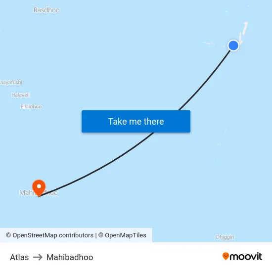 Atlas to Mahibadhoo map