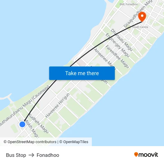 Bus Stop to Fonadhoo map