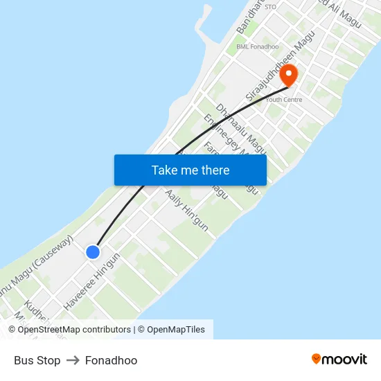 Bus Stop to Fonadhoo map