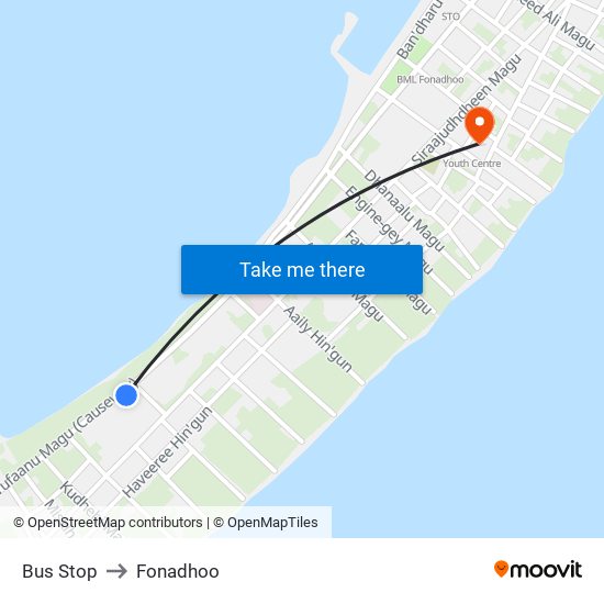 Bus Stop to Fonadhoo map