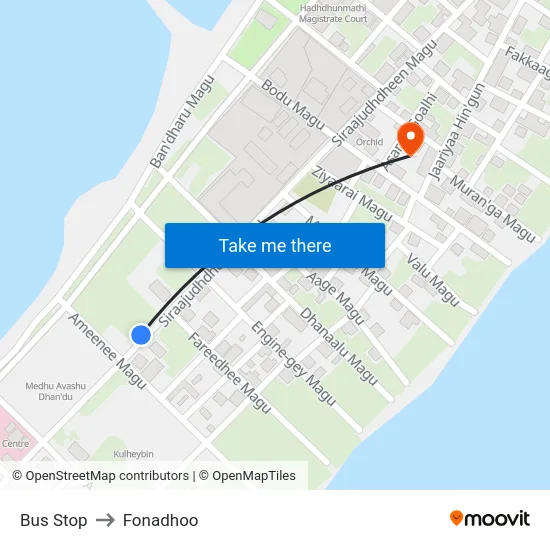 Bus Stop to Fonadhoo map