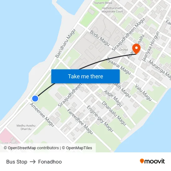 Bus Stop to Fonadhoo map