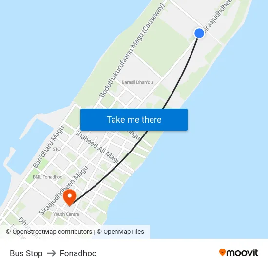 Bus Stop to Fonadhoo map