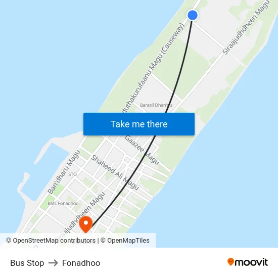 Bus Stop to Fonadhoo map