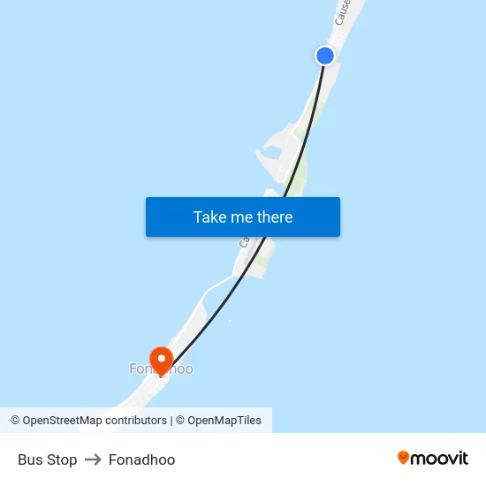 Bus Stop to Fonadhoo map