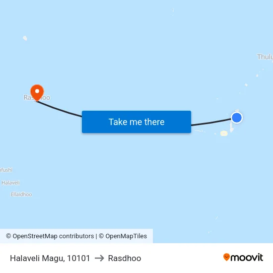 Halaveli Magu, 10101 to Rasdhoo map