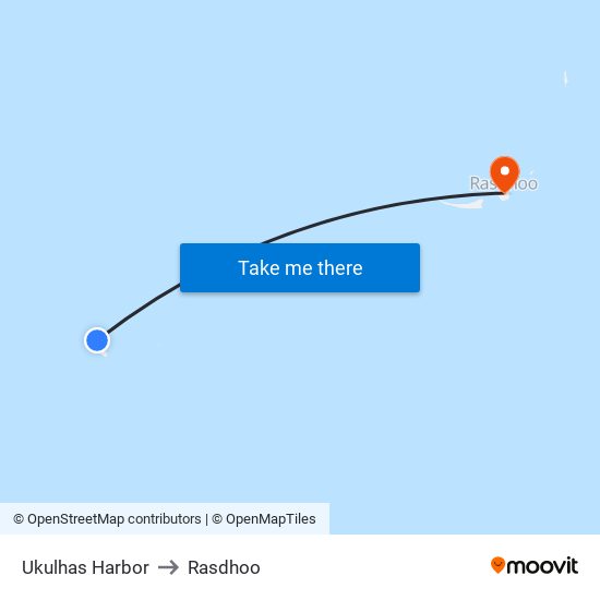 Ukulhas Harbor to Rasdhoo map