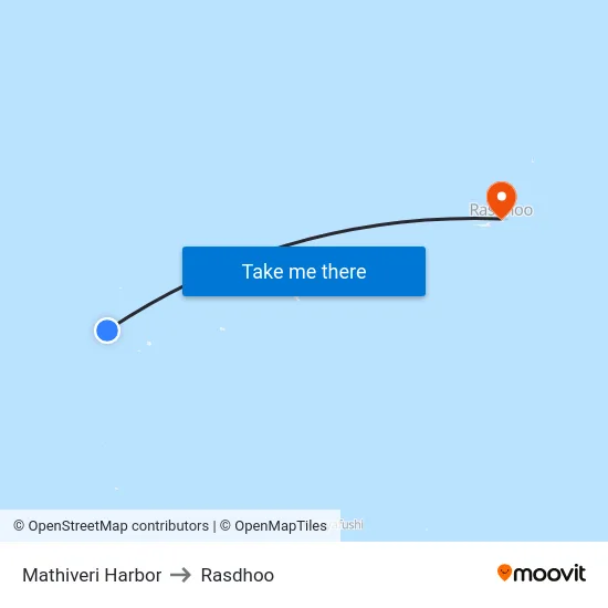 Mathiveri Harbor to Rasdhoo map
