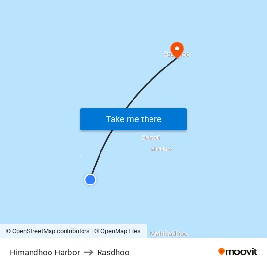 Himandhoo Harbor to Rasdhoo map