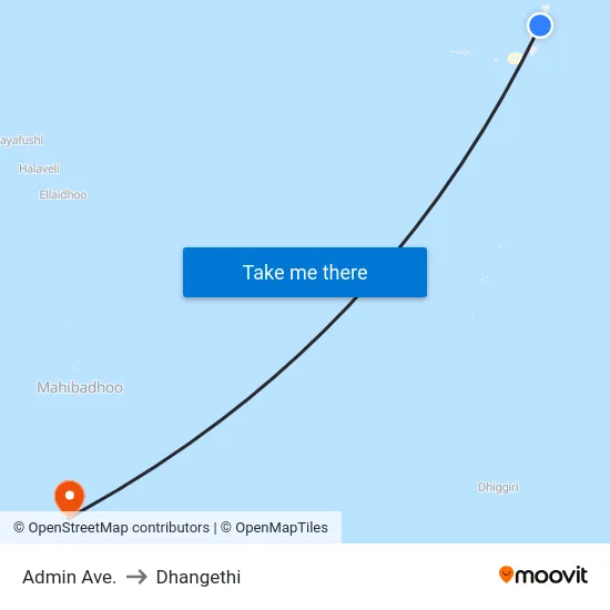Admin Ave. to Dhangethi map