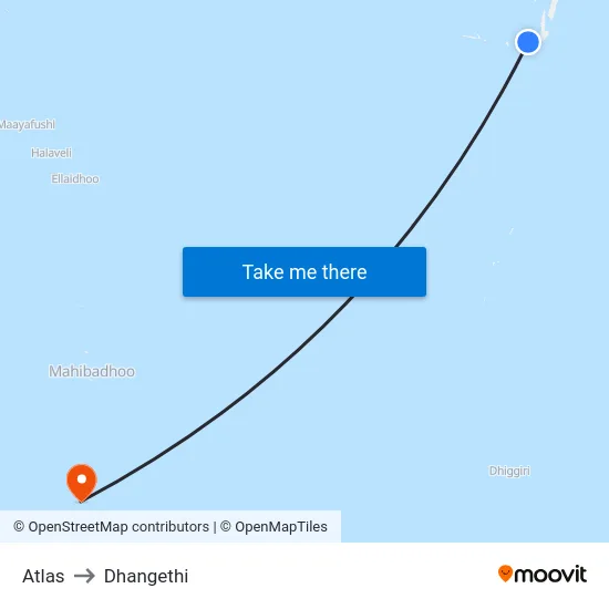 Atlas to Dhangethi map