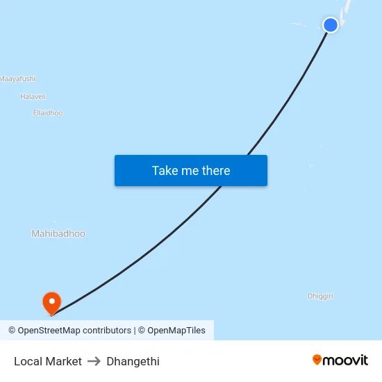 Local Market to Dhangethi map
