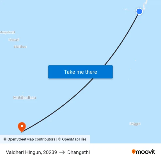 Vaidheri Hingun, 20239 to Dhangethi map