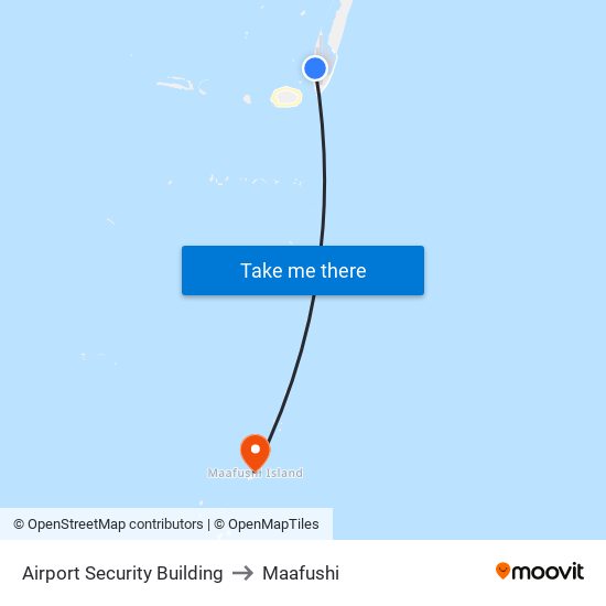 Airport Security Building to Maafushi map