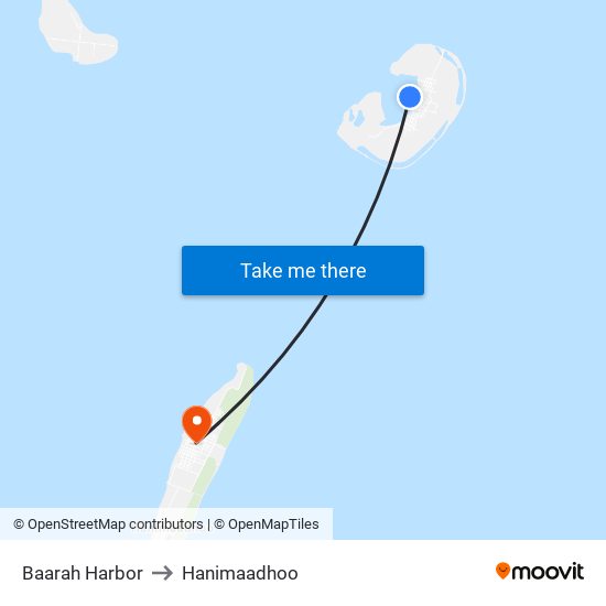 Baarah Harbor to Hanimaadhoo map