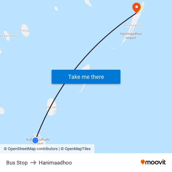 Bus Stop to Hanimaadhoo map