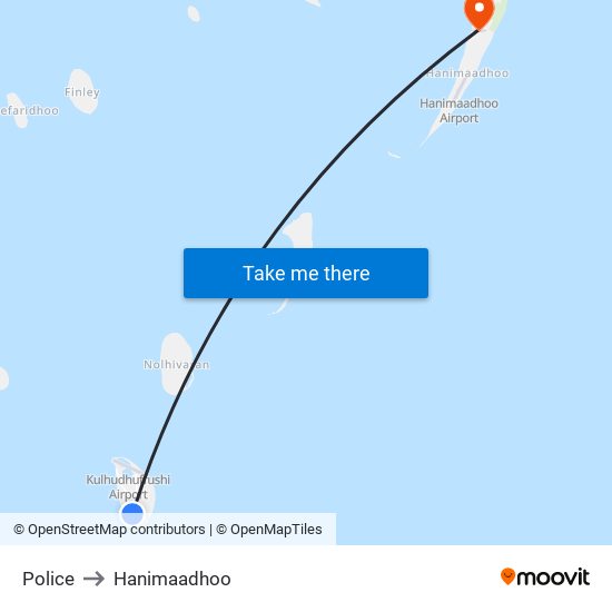 Police to Hanimaadhoo map