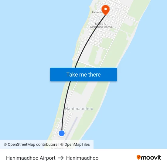 Hanimaadhoo Airport to Hanimaadhoo map