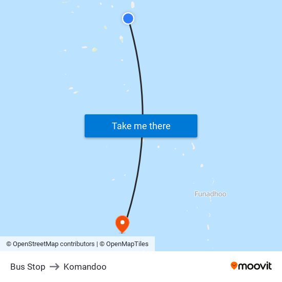 Bus Stop to Komandoo map