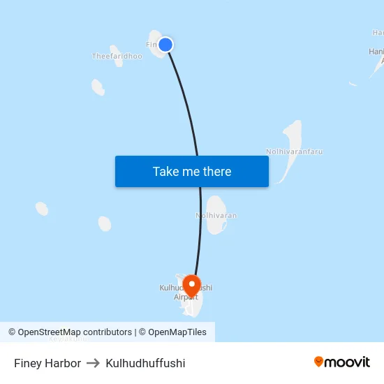 Finey Harbor to Kulhudhuffushi map
