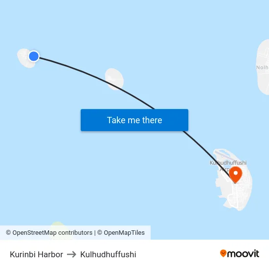 Kurinbi Harbor to Kulhudhuffushi map