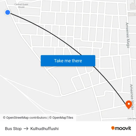 Bus Stop to Kulhudhuffushi map