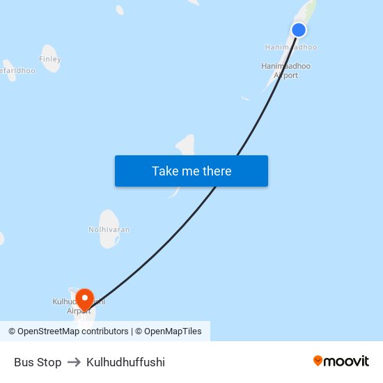 Bus Stop to Kulhudhuffushi map