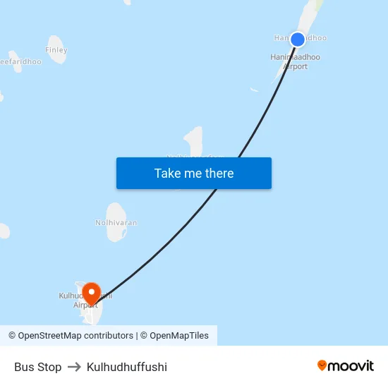 Bus Stop to Kulhudhuffushi map