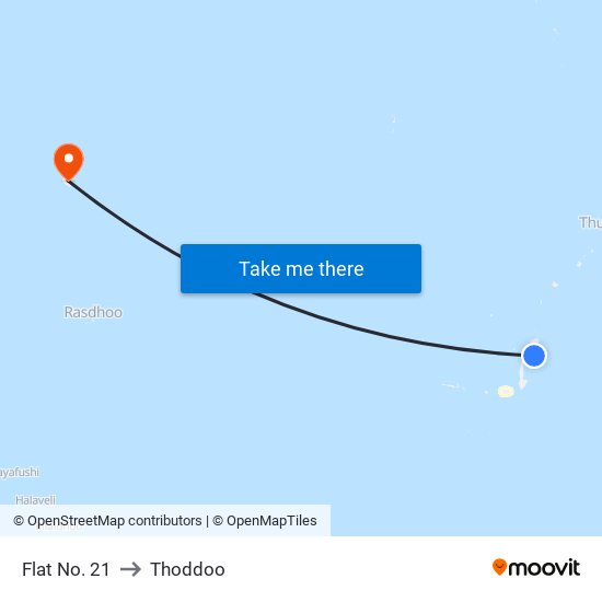 Flat No. 21 to Thoddoo map