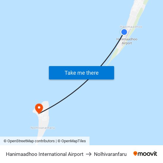 Hanimaadhoo International Airport to Nolhivaranfaru map