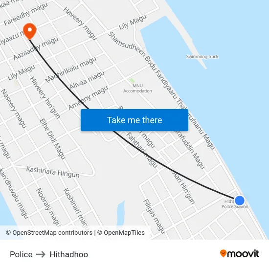 Police to Hithadhoo map