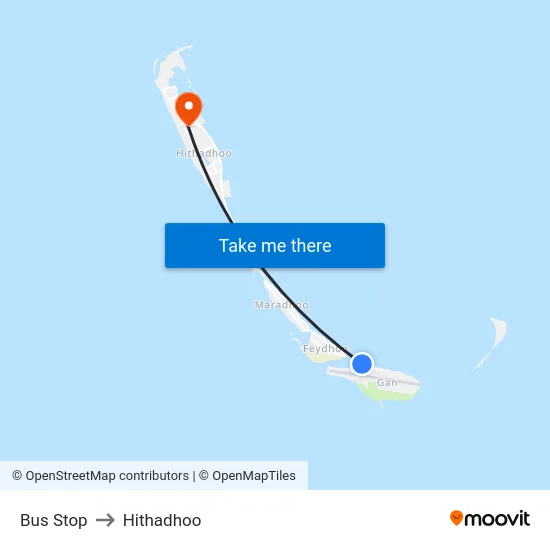 Bus Stop to Hithadhoo map