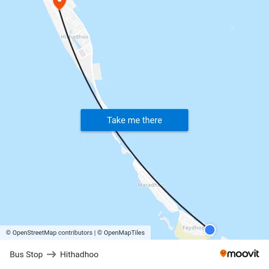 Bus Stop to Hithadhoo map