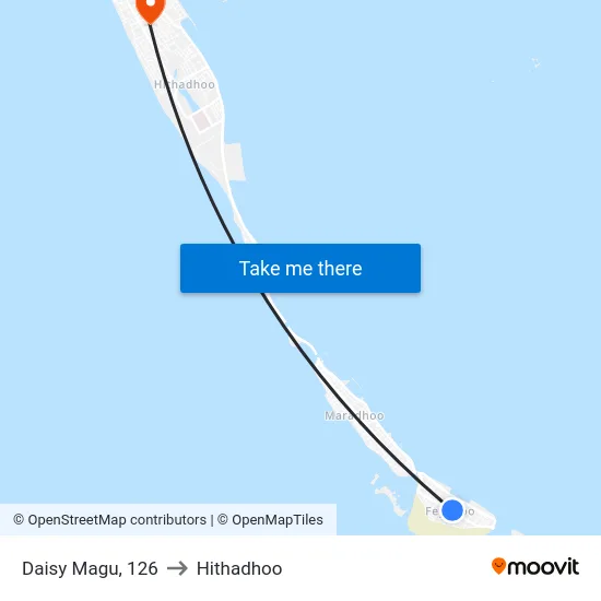 Daisy Magu, 126 to Hithadhoo map