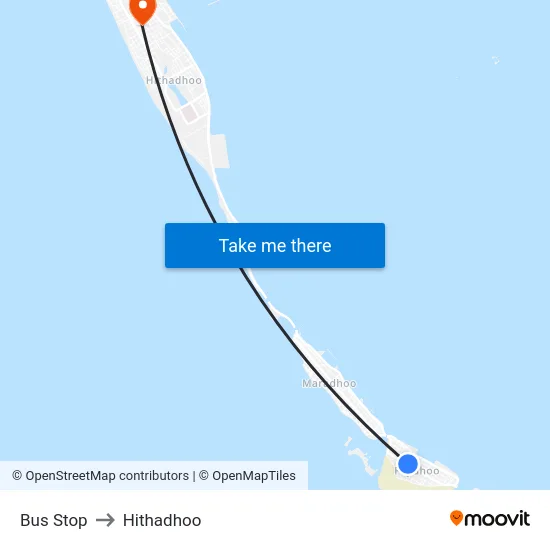 Bus Stop to Hithadhoo map
