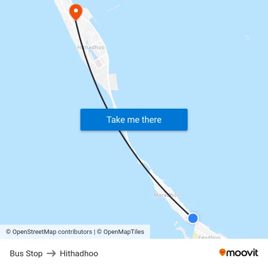 Bus Stop to Hithadhoo map