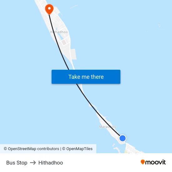 Bus Stop to Hithadhoo map