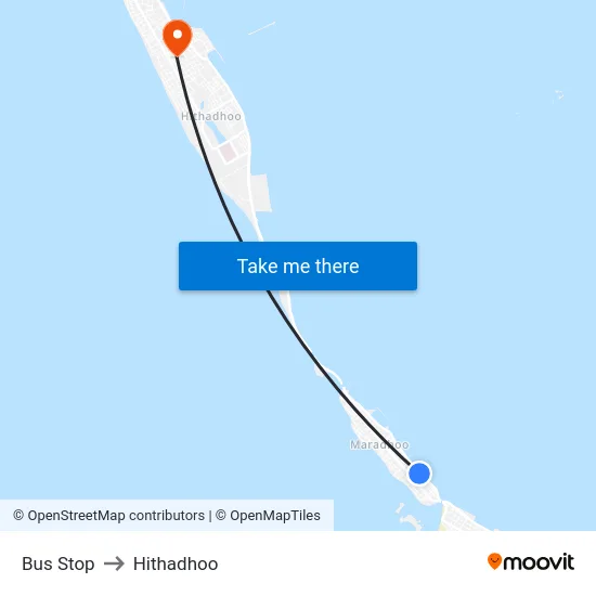 Bus Stop to Hithadhoo map