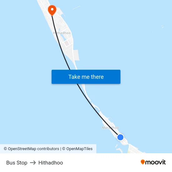 Bus Stop to Hithadhoo map