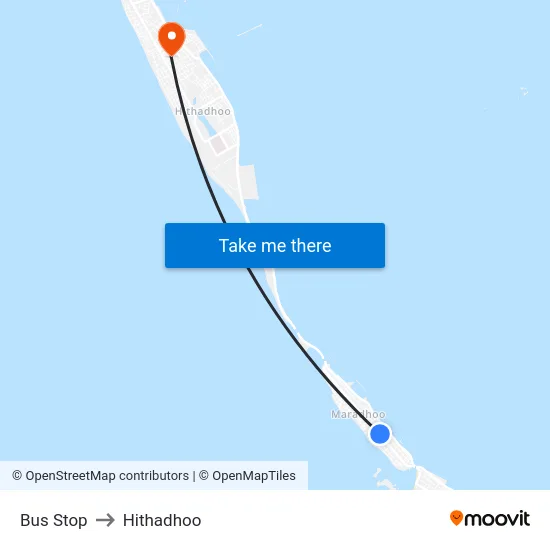 Bus Stop to Hithadhoo map