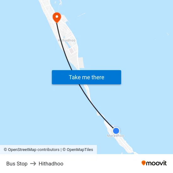 Bus Stop to Hithadhoo map