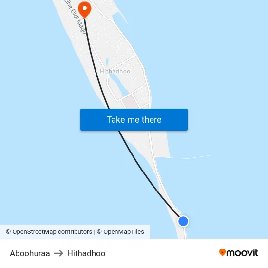 Aboohuraa to Hithadhoo map