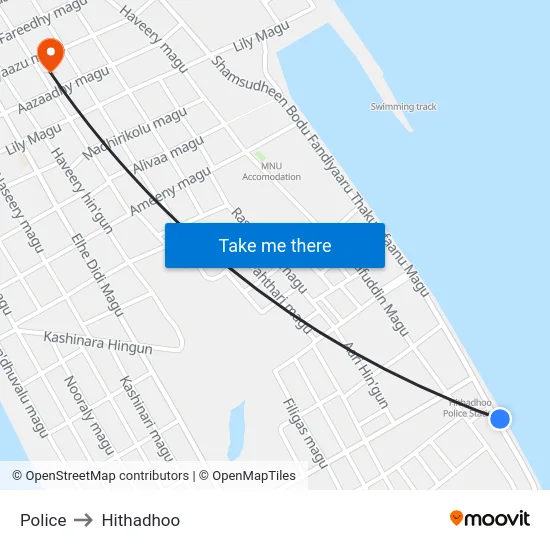 Police to Hithadhoo map