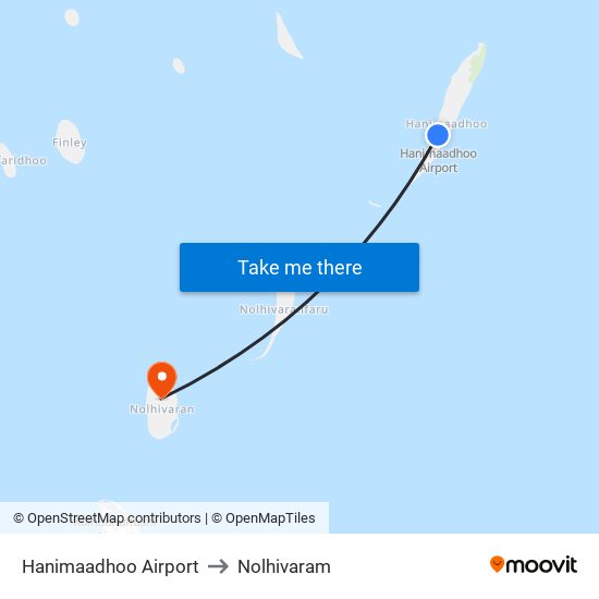 Hanimaadhoo Airport to Nolhivaram map