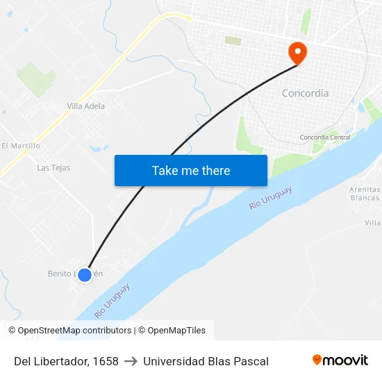 Del Libertador, 1658 to Universidad Blas Pascal map