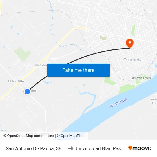 San Antonio De Padua, 3896 to Universidad Blas Pascal map