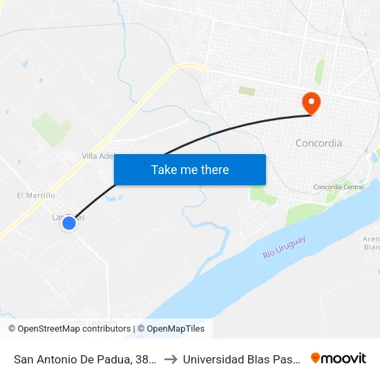 San Antonio De Padua, 3896 to Universidad Blas Pascal map