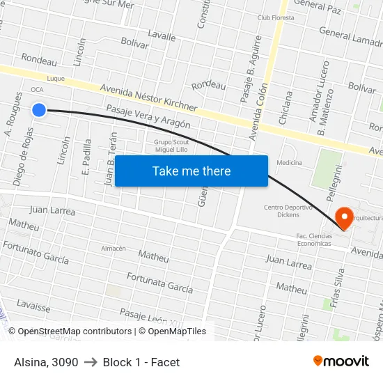 Alsina, 3090 to Block 1 - Facet map