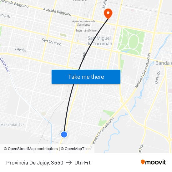 Provincia De Jujuy, 3550 to Utn-Frt map